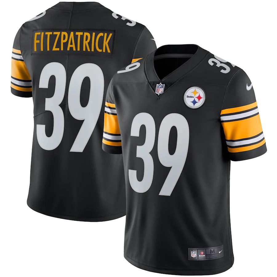 Men Pittsburgh Steelers #39 Minkah Fitzpatrick Nike Black Vapor Limited Player NFL Jersey